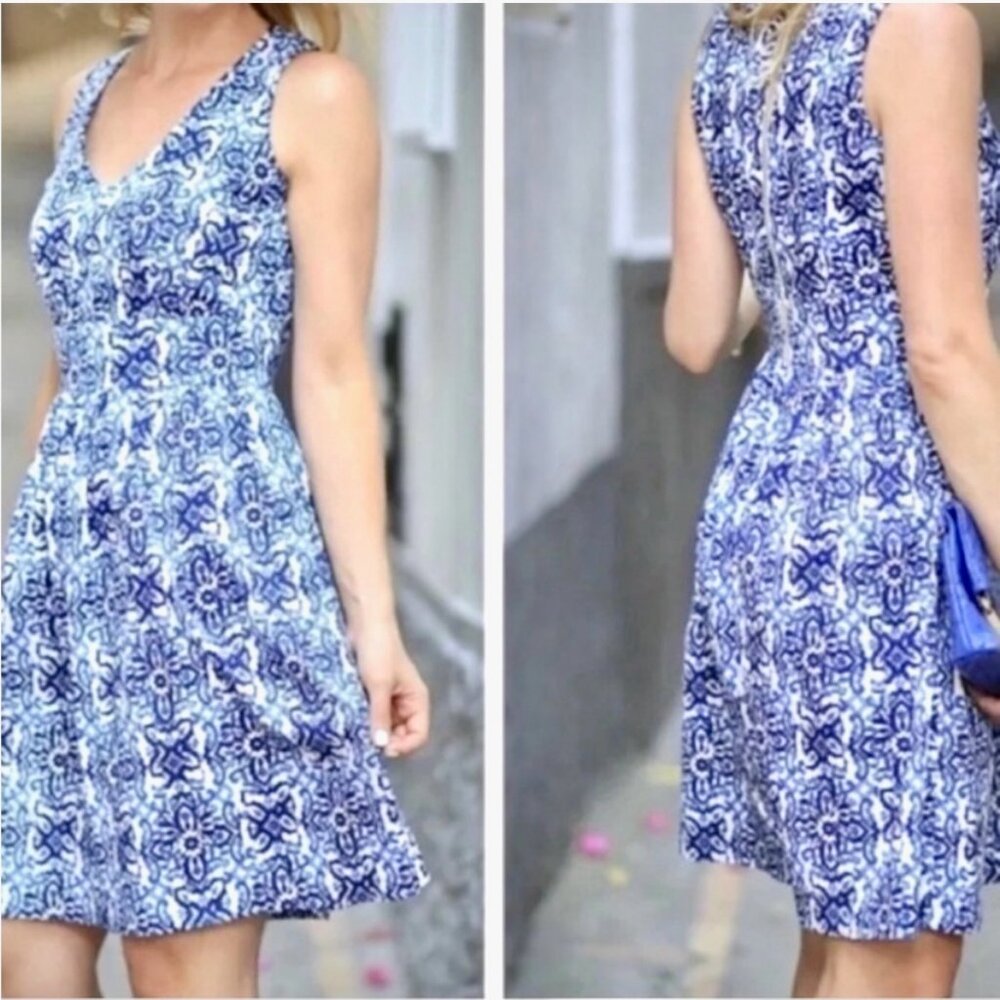 Milly Banvin Dress * Size 10 * Cotton Spandex * Pockets! * Flowing Skirt - Picture 7 of 7